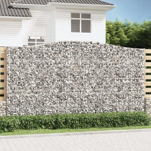 VidaXL Lučne gabionske košare 3 kom 400x30x220/240cm pocinčano željezo