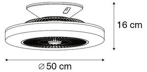 Dizajn stropnog ventilatora siva s LED - Maki
