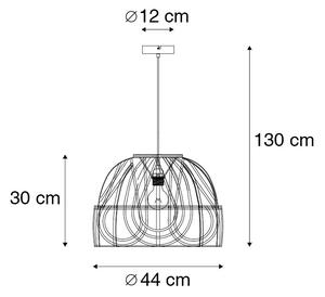 Pametna viseća svjetiljka od ratana 44 cm uklj. Wifi G95 - Michelle