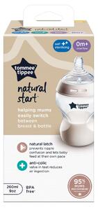TOMMEE TIPPEE plastična bočica Natural Start, 260ml, 0m+