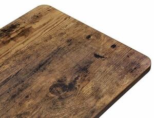 Rustikalni industrijski dizajn stolić na kotačićima, stolić za kavu 50 x 55 x 35 cm | VASAGLE