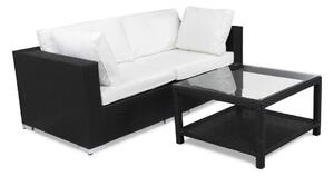 Vrtni namještaj Comfort Garden 180, Crna, Bijela