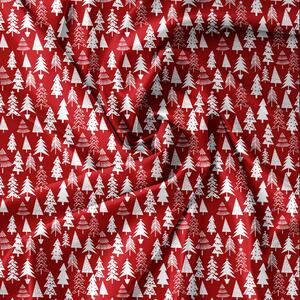 Posteljina od mikrovlakna CHRISTMAS TREES crvena Dimenzije posteljine: 70 x 90 cm | 140 x 200 cm