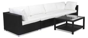 Vrtni namještaj Comfort Garden 216, Crna, Bijela