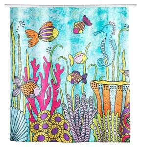 Zavjesa za tuš Ocean Life (Š x V: 180 x 200 cm, Višebojna)
