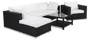 Vrtni namještaj Comfort Garden 212, Bijela, Crna
