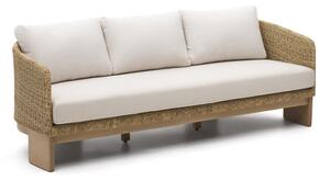Bež/u prirodnoj boji vrtna sofa od umjetnog ratana Xoriguer – Kave Home