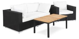 Vrtni namještaj Comfort Garden 404, Bijela, Crna, Tikovina