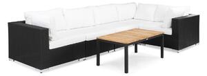 Vrtni namještaj Comfort Garden 402, Bijela, Crna, Tikovina