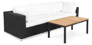 Vrtni namještaj Comfort Garden 406, Bijela, Crna, Tikovina