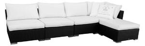 Vrtna sofa Comfort Garden 500, Bijela, Crna, 64x315x165cm