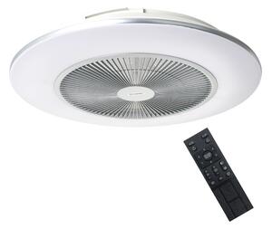 LED Prigušiva stropna svjetiljka s ventilatorom ARIA LED/38W/230V srebrna + DU