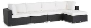 Vrtna sofa Comfort Garden 502, Bijela, Crna, 64x330x165cm