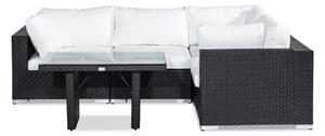 Vrtni namještaj Comfort Garden 647, Crna, Bijela