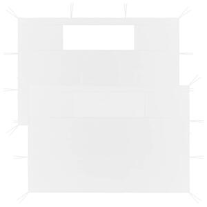 VidaXL Bočni zidovi za sjenicu s prozorima 2 kom bijeli (315309)