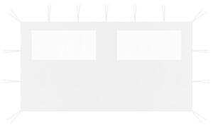 VidaXL Bočni zid za sjenicu s prozorima 4 x 2 m bijeli
