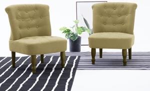 VidaXL Francuska stolica od tkanine zelena
