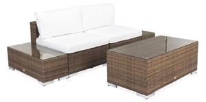 Vrtni namještaj Comfort Garden 868, Bijela, Smeđa