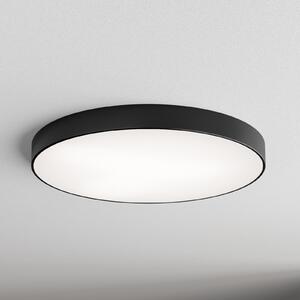 TEMAR LIGHTING Cleo stropna svjetiljka sa staklenim difuzorom, crna, Ø 78cm, prigušiva, Crno, Dnevni boravak/blagovaonica, Metal