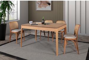 Woody Fashion Set rastezljivi stol za blagovaonicu i stolice (5 komada) KAIYA