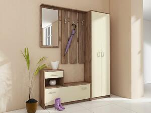 Set za hodnik Gilroy 106, Krem, Craft Tabaco hrast, 190x155x28cm