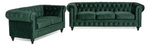 Chesterfield tapecirani namještaj Manor House Ophfenu 101, Zelena