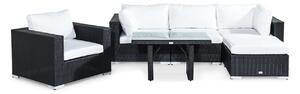 Vrtni namještaj Comfort Garden 998, Bijela, Bagrem, Crna