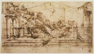 Reprodukcija Perspective Study for the Background of The Adoration of the Magi, Leonardo da Vinci