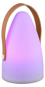 Dizajn vanjska stolna svjetiljka bijela punjiva s RGBW - Leonardo
