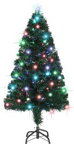 VidaXL Osvijetljeno božićno drvce sa stalkom 120 cm optička vlakna