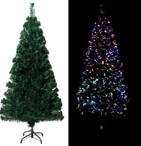 VidaXL Umjetno božićno drvce sa stalkom zeleno 120 cm optička vlakna