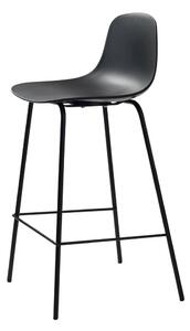 Crna plastična barska stolica 92,5 cm Whitby - Unique Furniture