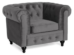 Chesterfield fotelja Manor House Ophfenu 100, Tamno sivo, 75x112x85cm