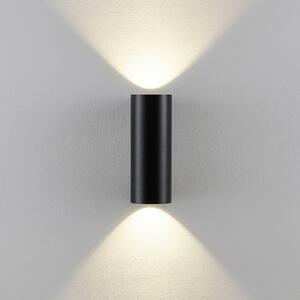 Deko-Light Vanjska zidna svjetiljka CAN, crna, 2 žarulje, Ø 8 cm IP65 metal GU10, prigušiva, Crno, Aluminij