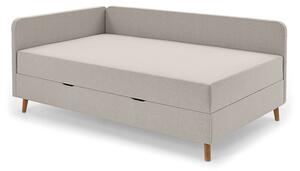 Bež tapecirani krevet za jednu osobu s prostorom za pohranu 90x200 cm Cabana - Meise Möbel