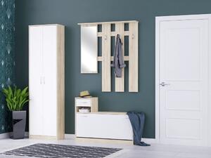 Set za hodnik Bristol 161, Sonoma hrast, Bijela