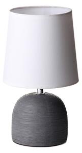 Siva stolna lampa keramička s tekstilnim sjenilom (visina 27,5 cm) – Casa Selección