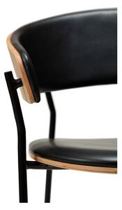 Crna fotelja od imitacije kože Crib - DAN-FORM Denmark