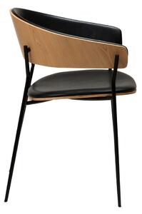 Crna fotelja od imitacije kože Crib - DAN-FORM Denmark