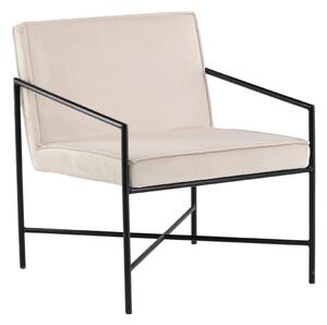 Fotelja Dallas 1707, Beige, Crna, 72x66x78cm