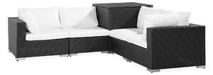 Vrtna sofa Comfort Garden 1550, Bijela, Crna, 64x255x255cm