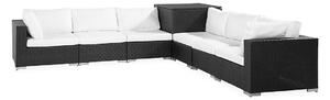 Vrtna sofa Comfort Garden 1548, Bijela, Crna, 64x330x330cm