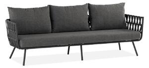 Vrtna sofa deNoord 254, Crna, Siva, 69.5x234.5x75cm