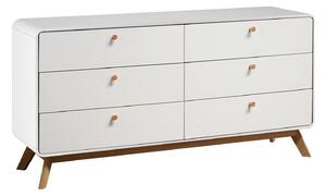 Komoda Elbtena 101, Hrast, Bijela, 74x150x39cm