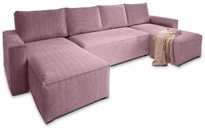 Kutna garnitura u obliku slova U SMART COSARO 295x140 cm, svijetlo ljubičasta