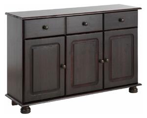 Komoda Fenlaru 105, Tamno smeđa, 76x118x35cm, Bor