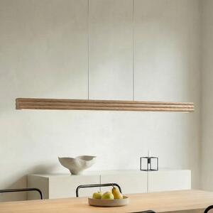 Lucande Annetta LED viseća svjetiljka, 117 cm, CCT, dimabilna, prigušiva, Drvo, Dnevni boravak/blagovaonica, Drvo