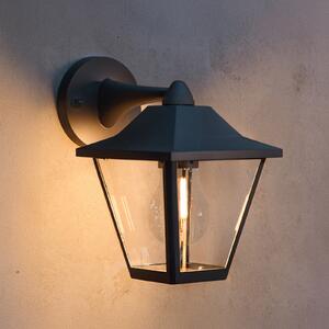 Philips Juli vanjska zidna svjetiljka, crna, metal, IP44, E27, prigušiva, Crno, Aluminij