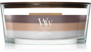 Woodwick Radiant Cashmere mirisna svijeća s drvenim fitiljem 453.6 g