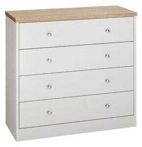Komoda Cirtene 104, Bijela, Hrast, 80x80x35cm